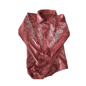 BODY SELVAGEM BORDÔ MANGA LONGA STRASS