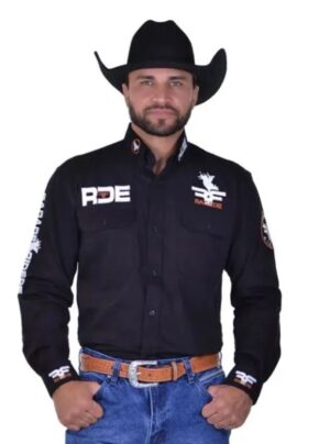CAMISA MASCULINA MANGA LONGA RADADE RIDERS PRETA