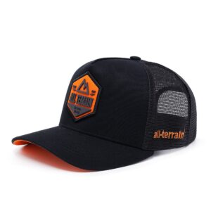 Boné All Terrain Ray Preto com Laranja ATR395