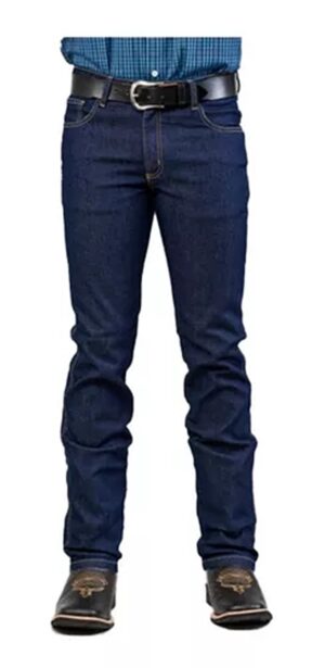 Calça Dock's Jeans Escuro Country Masculina Peao Reta Rodeio Stone