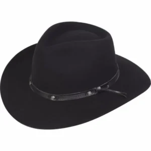 Chapéu 5x Campo Pralana Gustavo Lima Feltro 7,5 Preto Lã.