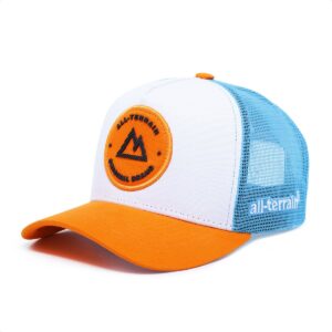 Boné All-Terrain Best Mountain Branco com Laranja e Azul