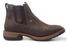 Botina Texana Zebu Jump 93010 Couro Café Masculina Confortável Resistente Estilo Country