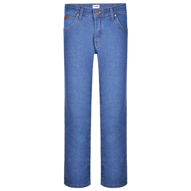 Calça Jeans Masculina Wrangler WM1205 Algodão Elastano Delavê Tradicional Cowboy - Imagem 2