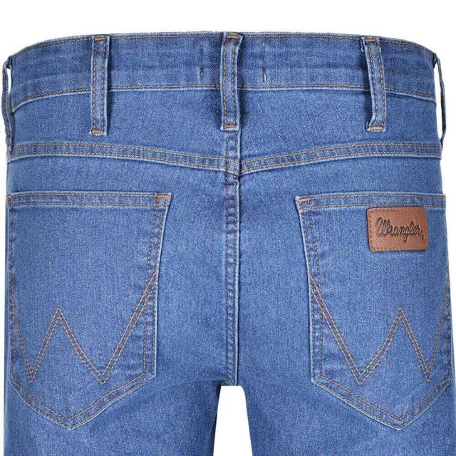 Calça Jeans Masculina Wrangler WM1205 Algodão Elastano Delavê Tradicional Cowboy - Imagem 3